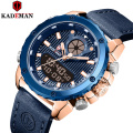 KADEMAN 9073 Mens Watches To Luxury Brand Men Leather Sports Watches Men's Quartz LED Digital Clock Waterproof Military watch